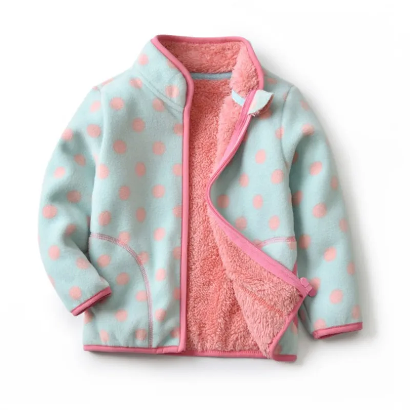 Mädchen Fleecejacke mit Blumen- und Tierprint – warme Übergangsjacke für Herbst und Winter, Größen 90–130 – Bild 3