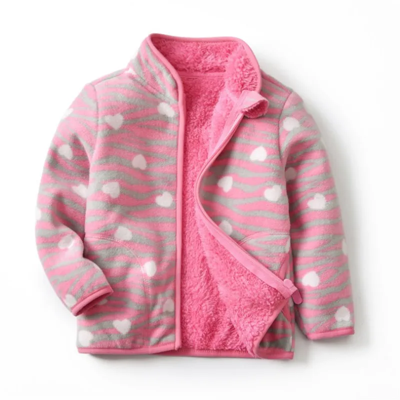 Mädchen Fleecejacke mit Blumen- und Tierprint – warme Übergangsjacke für Herbst und Winter, Größen 90–130 – Bild 4
