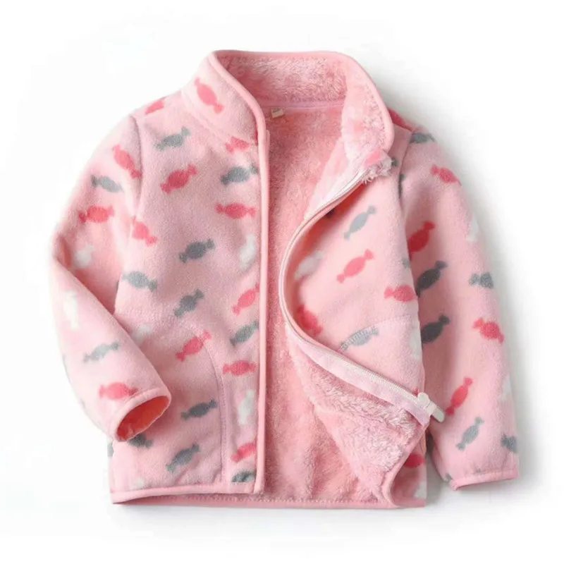 Mädchen Fleecejacke mit Blumen- und Tierprint – warme Übergangsjacke für Herbst und Winter, Größen 90–130 – Bild 5