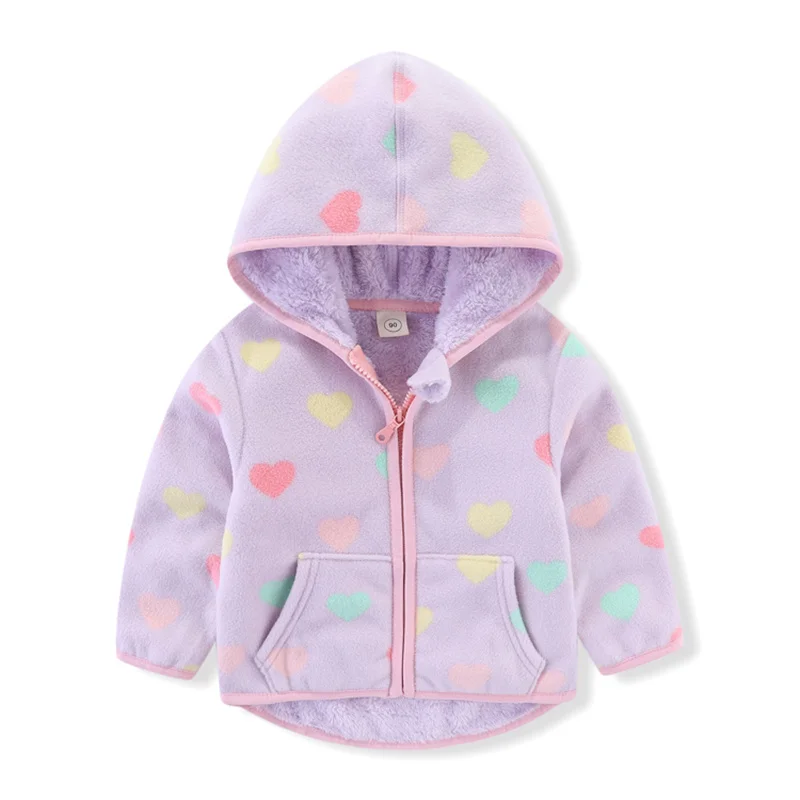 Mädchen Fleecejacke mit Blumen- und Tierprint – warme Übergangsjacke für Herbst und Winter, Größen 90–130 – Bild 8