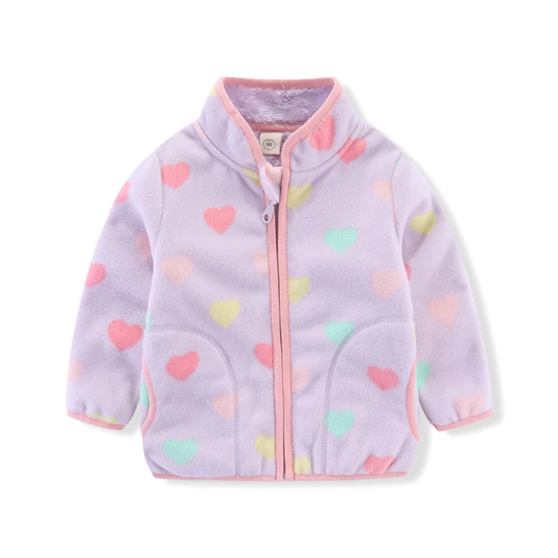 Mädchen Fleecejacke mit Blumen- und Tierprint – warme Übergangsjacke für Herbst und Winter, Größen 90–130 – Bild 9