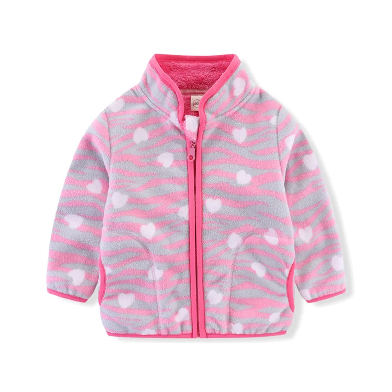 Mädchen Fleecejacke mit Blumen- und Tierprint – warme Übergangsjacke für Herbst und Winter, Größen 90–130 – Bild 11