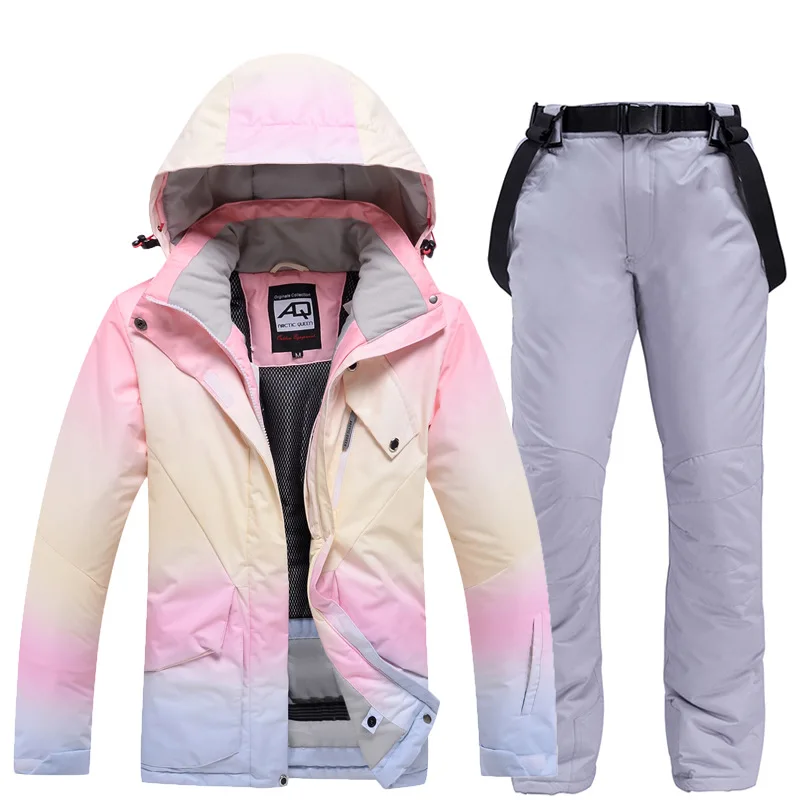 Damen-Skianzug mit farbiger Jacke und Hose – Bild 13