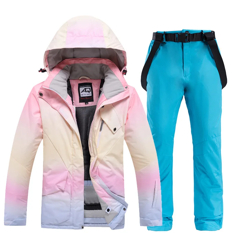 Damen-Skianzug mit farbiger Jacke und Hose – Bild 12