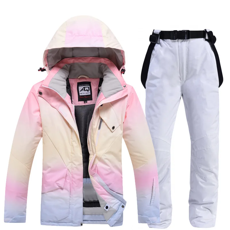 Damen-Skianzug mit farbiger Jacke und Hose – Bild 11