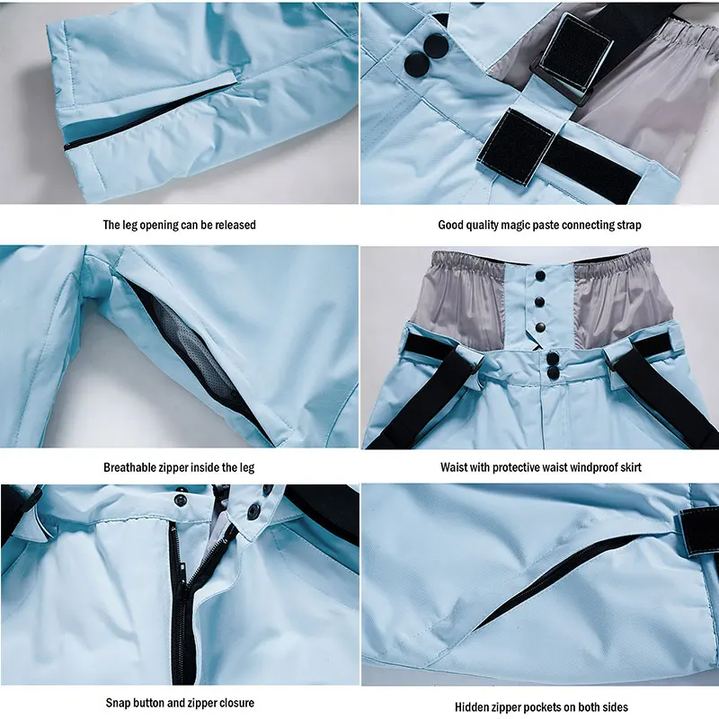 Wasserdichte Skihose mit Trägern – warm auf der Piste – Bild 4