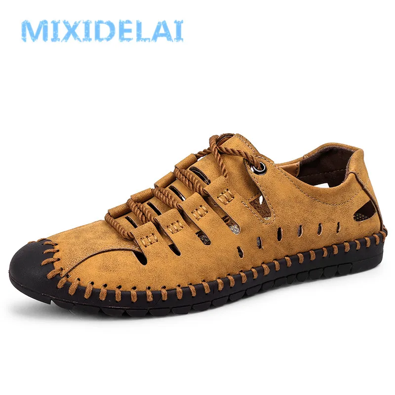 MIXIDELAI Herren-Loafer aus Spaltleder