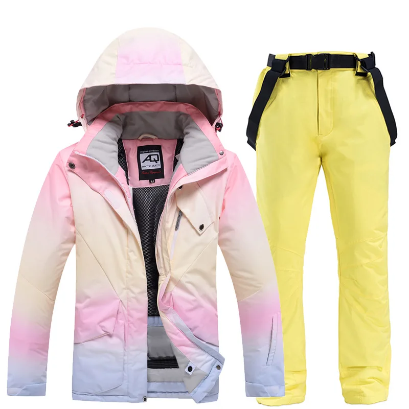 Damen-Skianzug mit farbiger Jacke und Hose – Bild 7