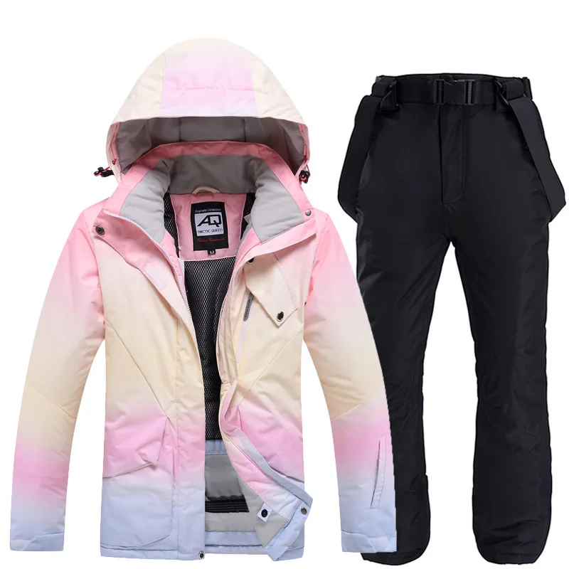 Damen-Skianzug mit farbiger Jacke und Hose – Bild 10