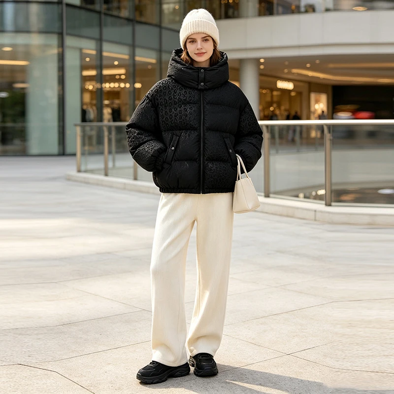 HOLD YOUNG Damen-Winterjacke mit Kapuze und Effektmuster – Bild 5