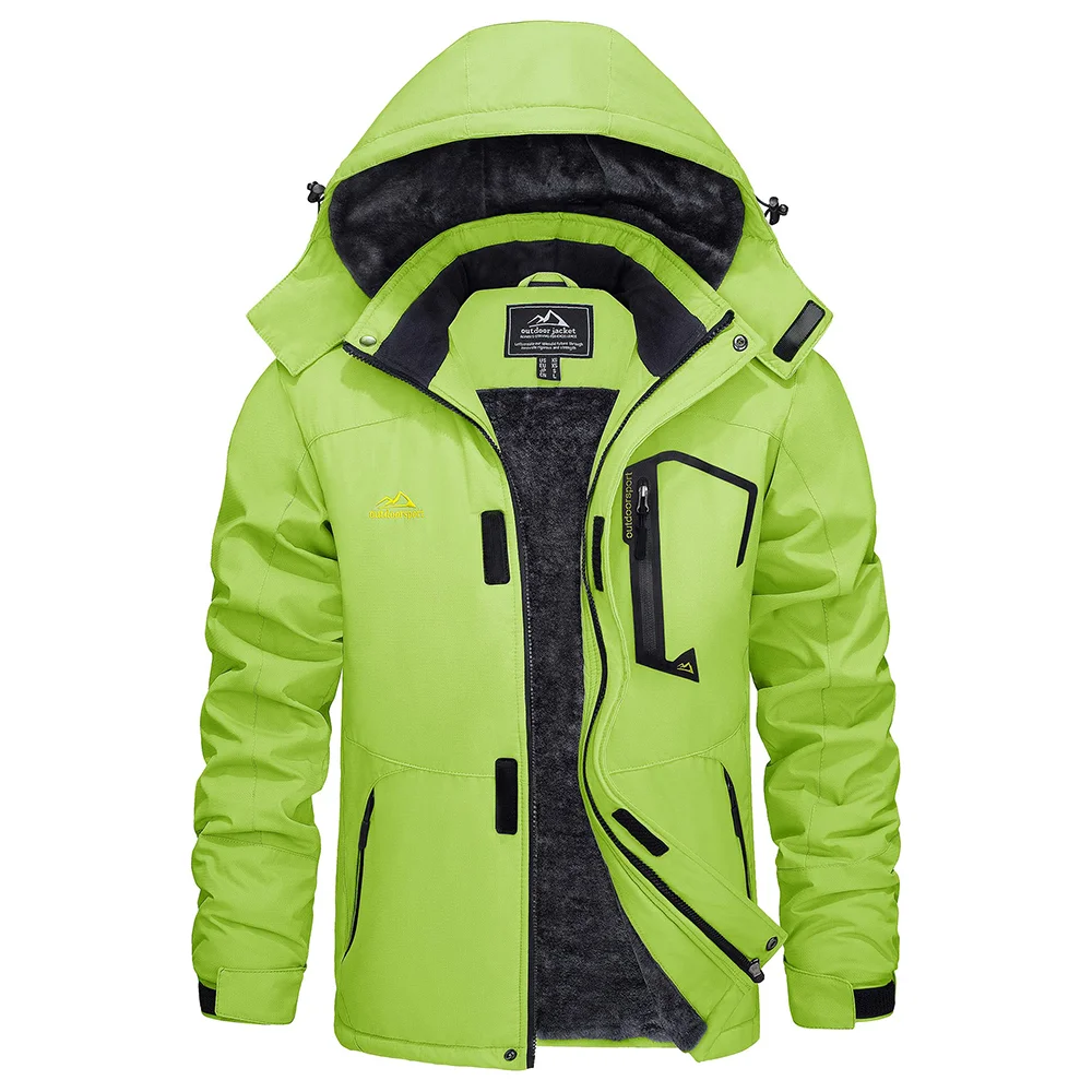 KEFITEVD Herren-Skijacke mit Fleecefutter – Bild 15