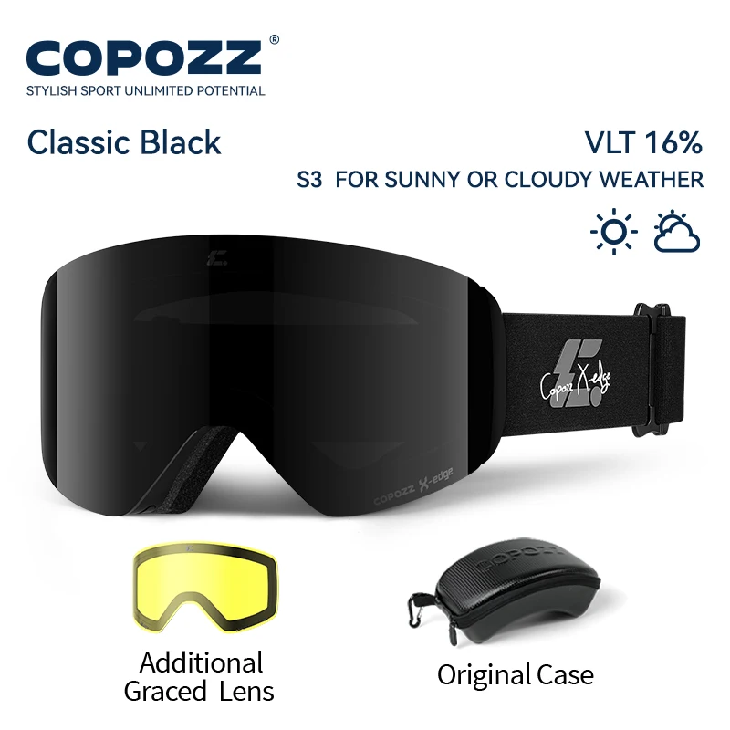 COPOZZ X-edge Skibrille mit magnetischer Scheibe – Bild 8