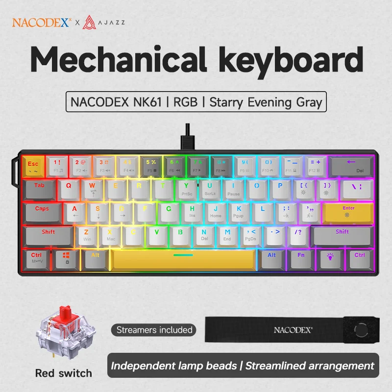 AJAZZ NK61 mechanische Gaming-Tastatur mit RGB – Bild 8