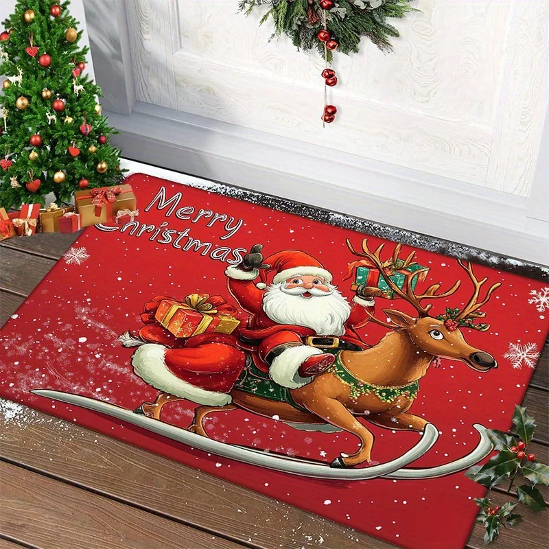 Weihnachts-Fußmatte mit rutschhemmender Rückseite – Bild 12