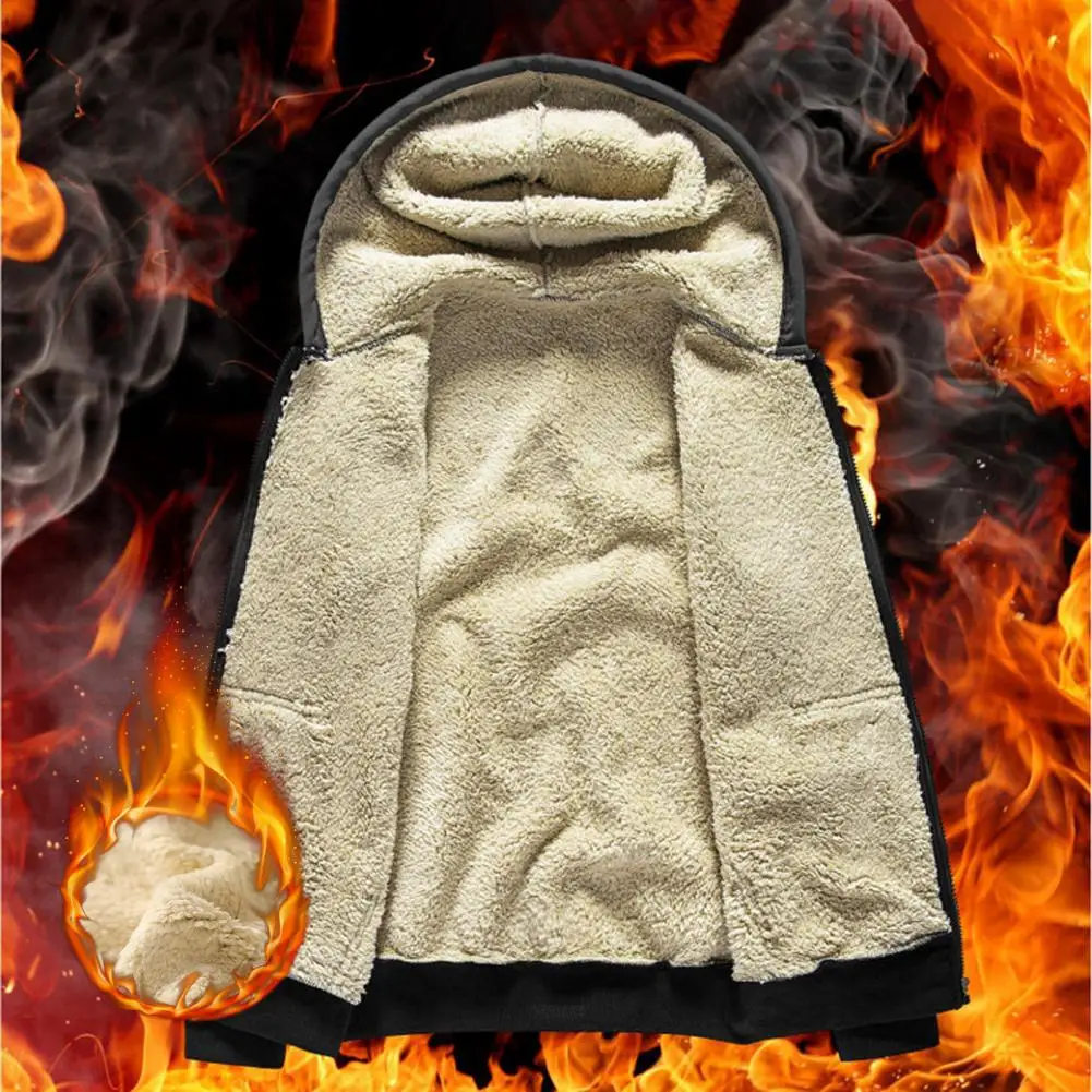 Warme Unisex Teddy-Fleecejacke mit Kapuze – Bild 2