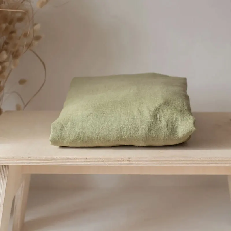 Spannbettlaken aus 100 % Leinen – Stonewashed, einfarbig – Bild 20