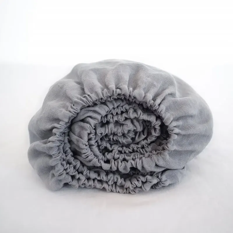 Spannbettlaken aus 100 % Leinen – Stonewashed, einfarbig – Bild 10