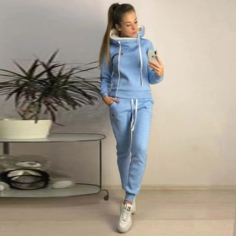 Damen Jogginganzug 2-teilig mit Hoodie – Bild 3