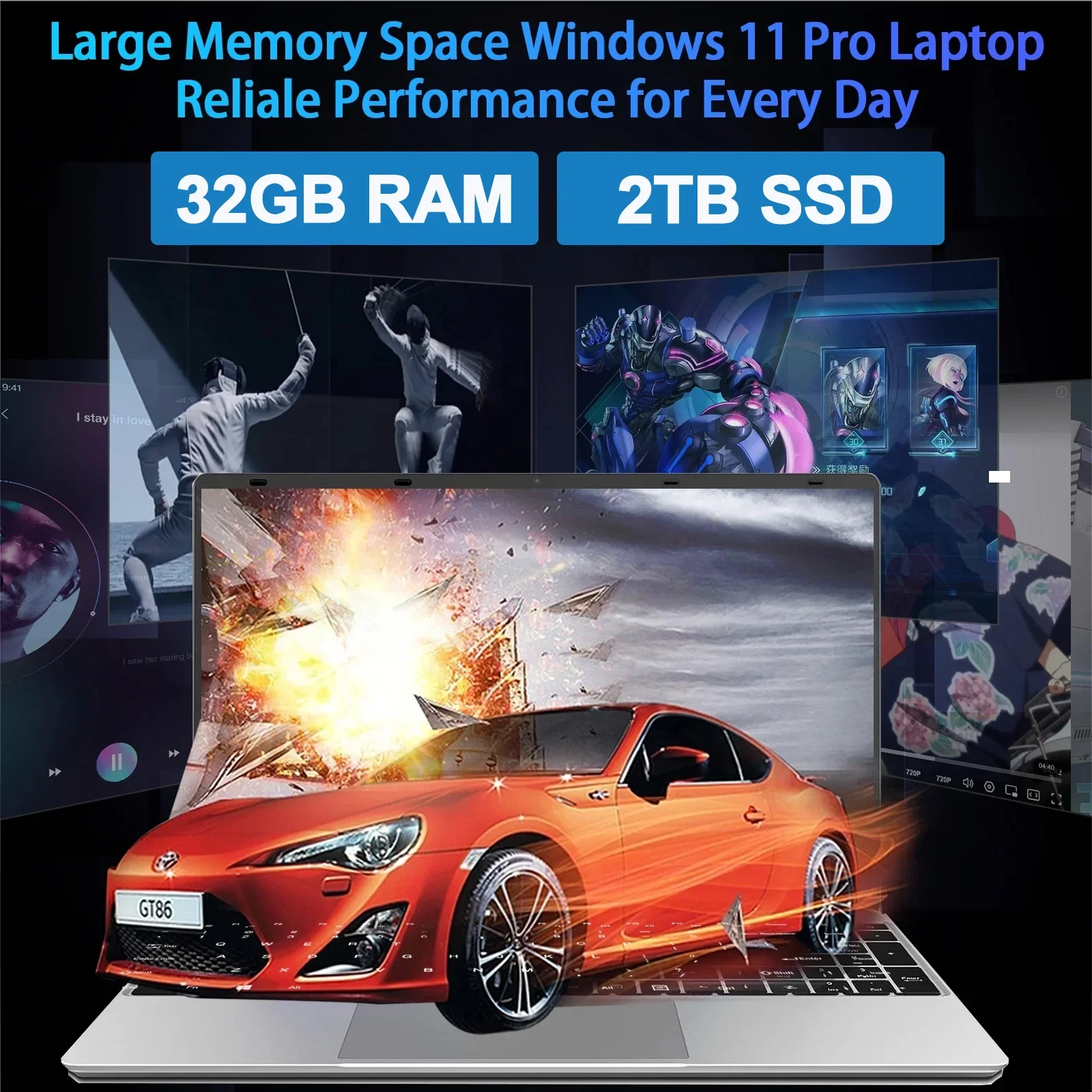 LENO 15,6 Zoll Laptop mit Intel 6500Y und SSD – Bild 5