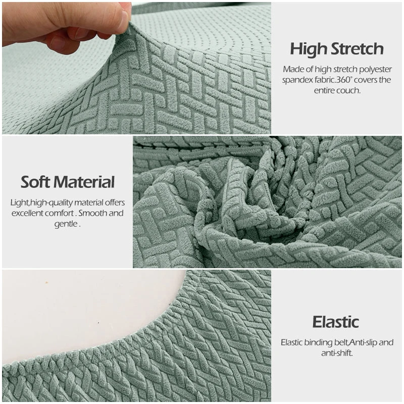 Elastischer Jacquard-Sofakissenbezug als Schutz – Bild 3