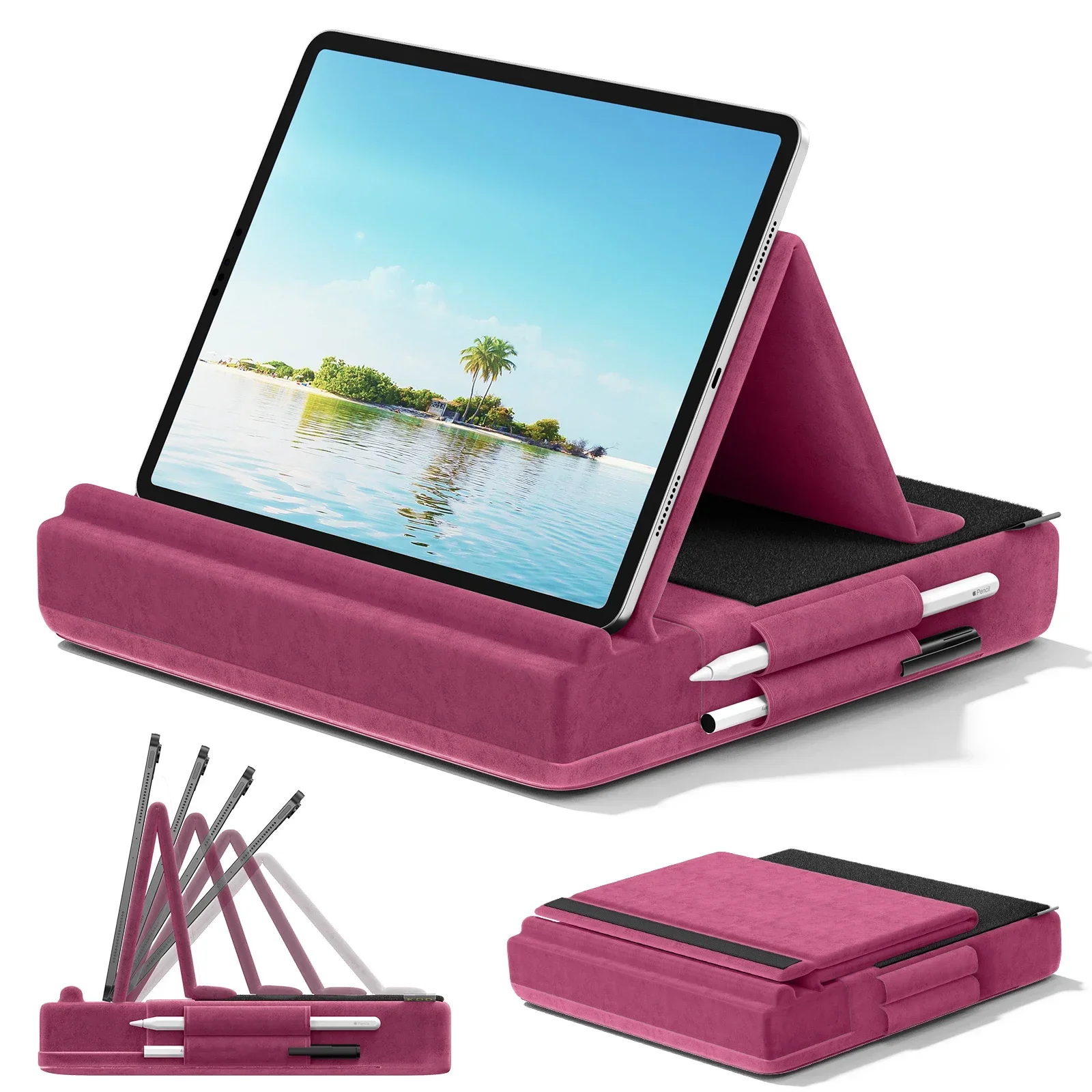 Weiche Tablet-Kissenhalterung mit Stiftfach – Bild 9