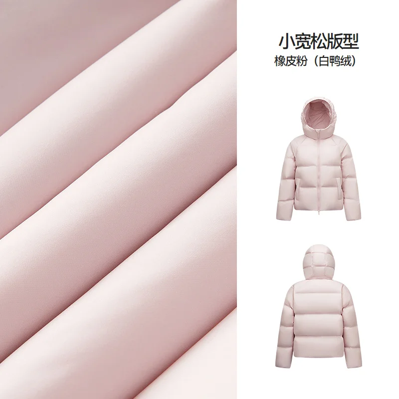 Damen-Daunenjacke mit Kapuze – einfarbige Winterjacke – Bild 7