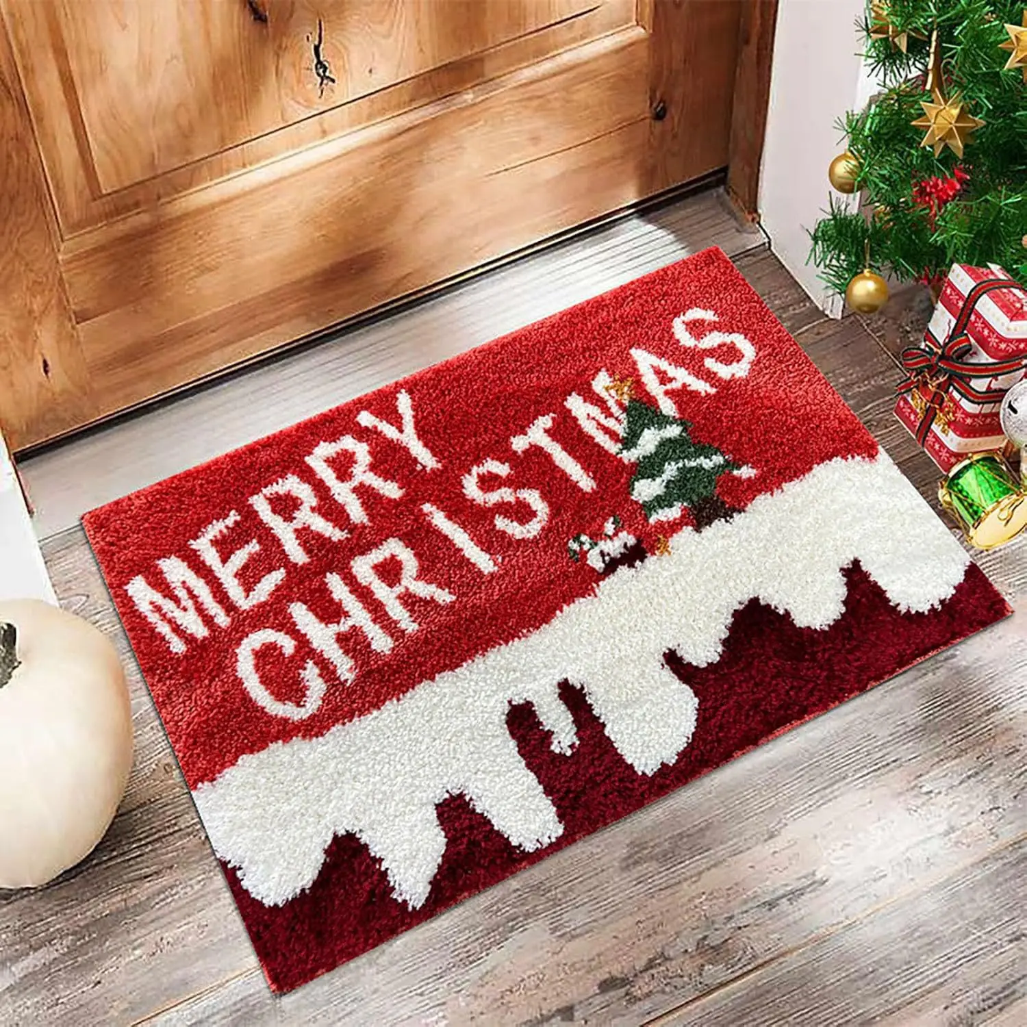 Weihnachts-Fußmatte mit rutschhemmender Rückseite – Bild 10