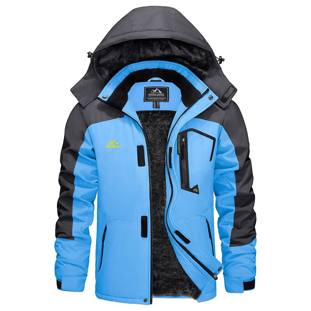 KEFITEVD Herren-Skijacke mit Fleecefutter – Bild 7