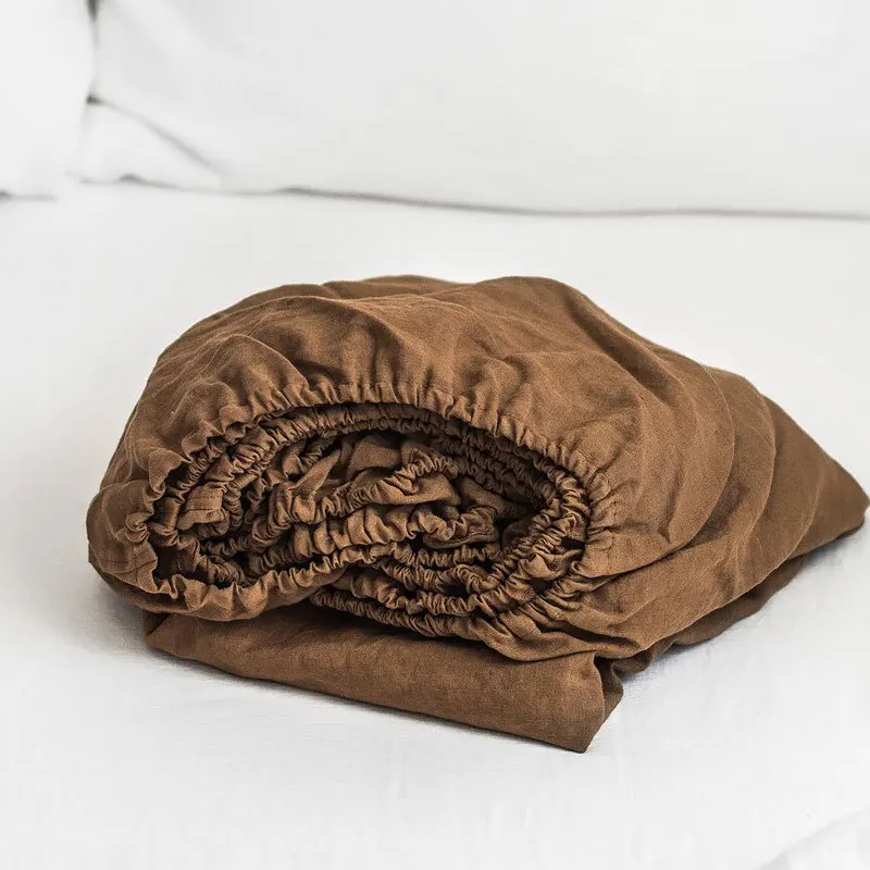 Spannbettlaken aus 100 % Leinen – Stonewashed, einfarbig – Bild 7