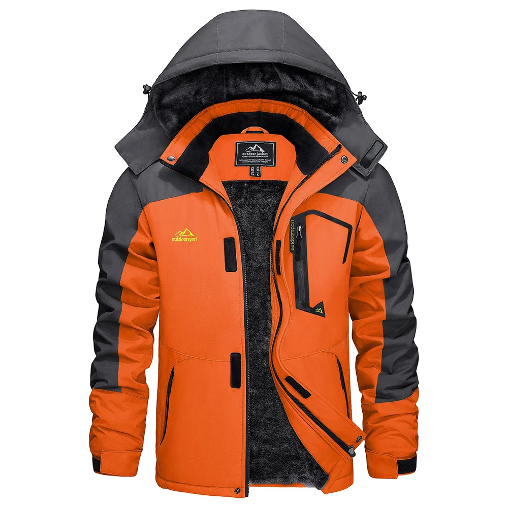 KEFITEVD Herren-Skijacke mit Fleecefutter – Bild 19