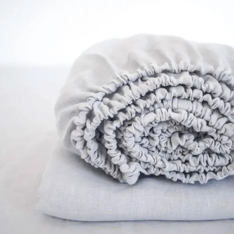 Spannbettlaken aus 100 % Leinen – Stonewashed, einfarbig – Bild 13