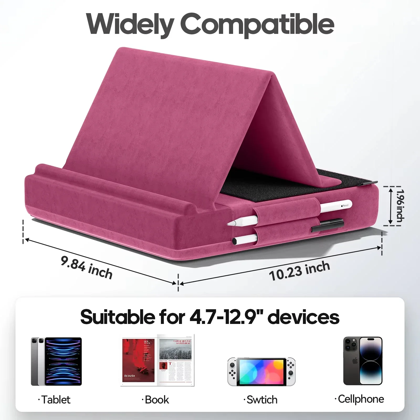 Weiche Tablet-Kissenhalterung mit Stiftfach – Bild 4