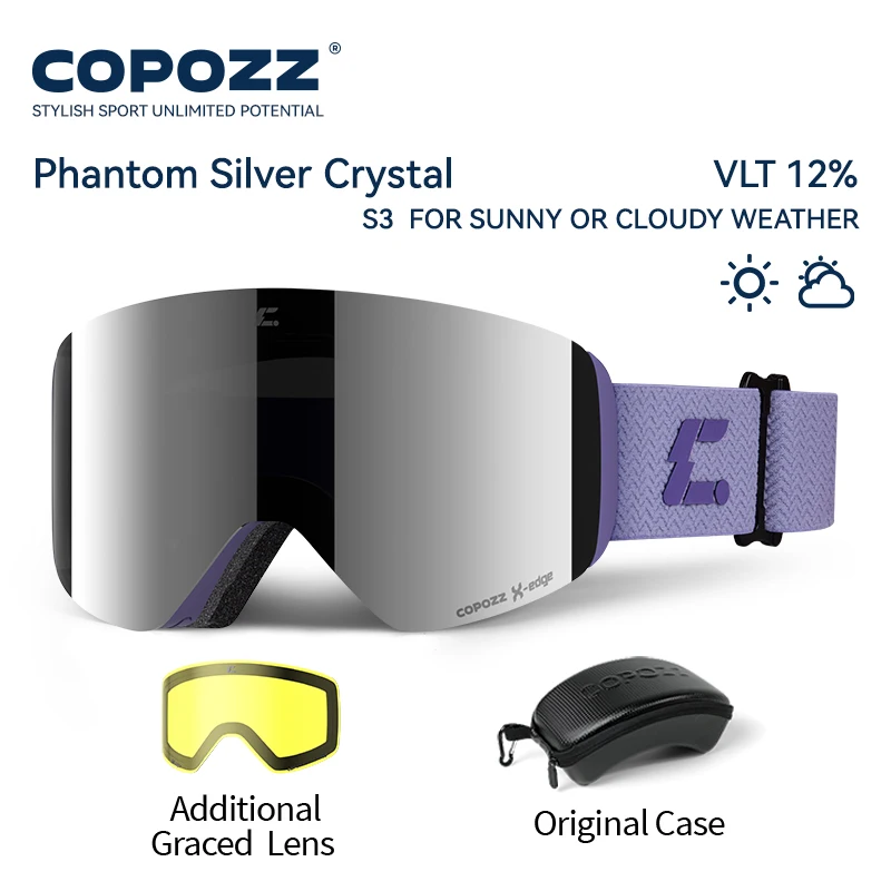COPOZZ X-edge Skibrille mit magnetischer Scheibe – Bild 7
