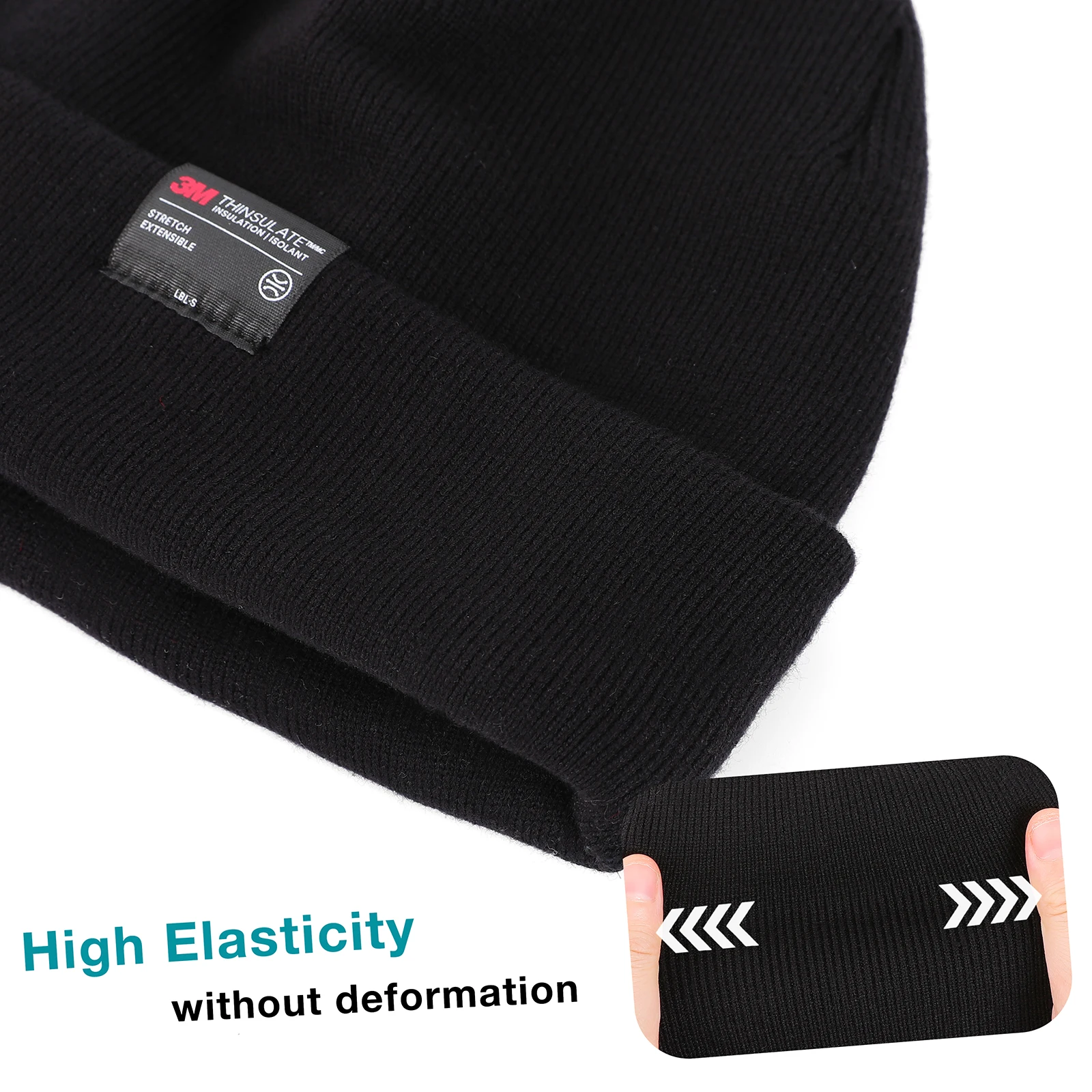Winter-Strickmütze mit weichem Fleecefutter – Bild 3