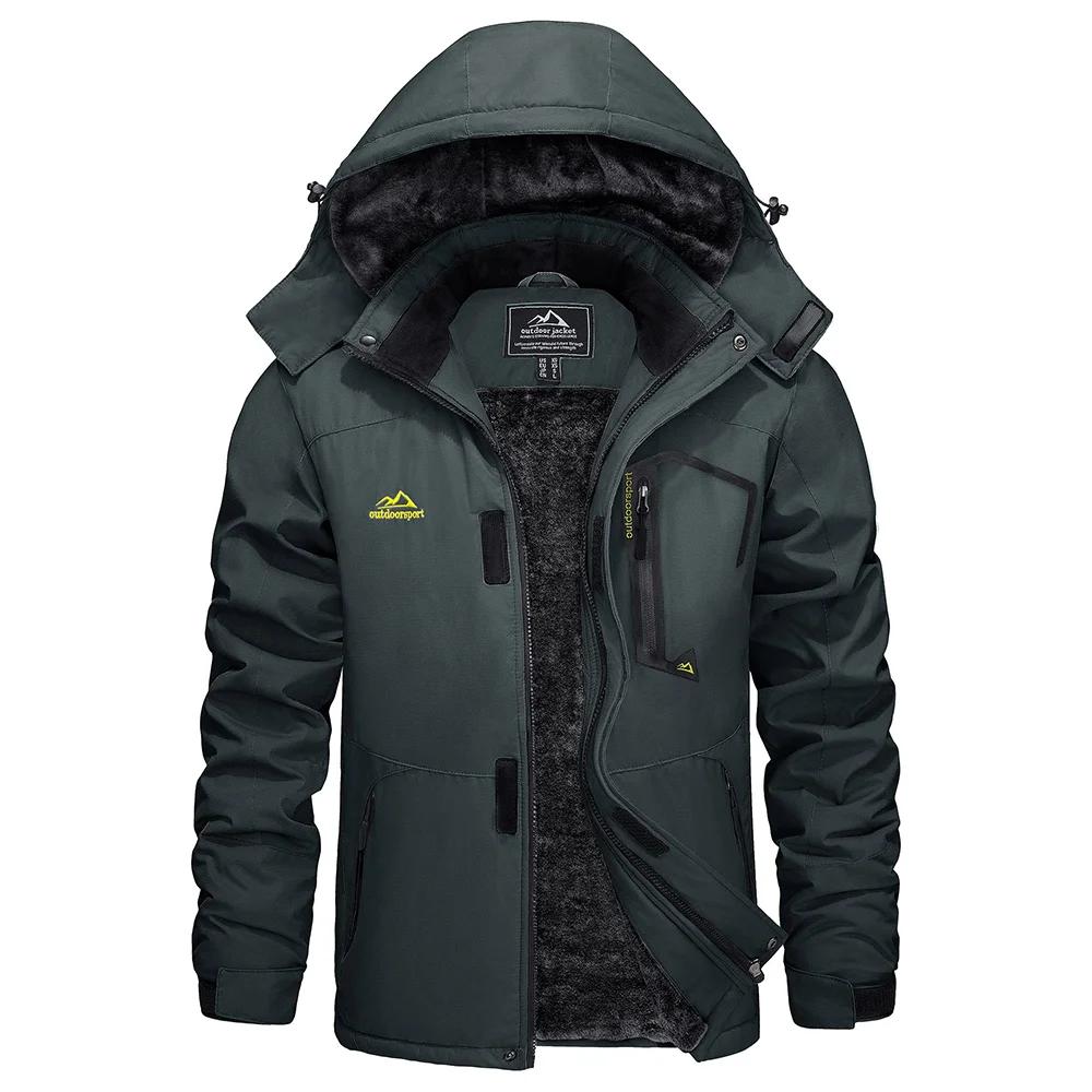 KEFITEVD Herren-Skijacke mit Fleecefutter – Bild 16