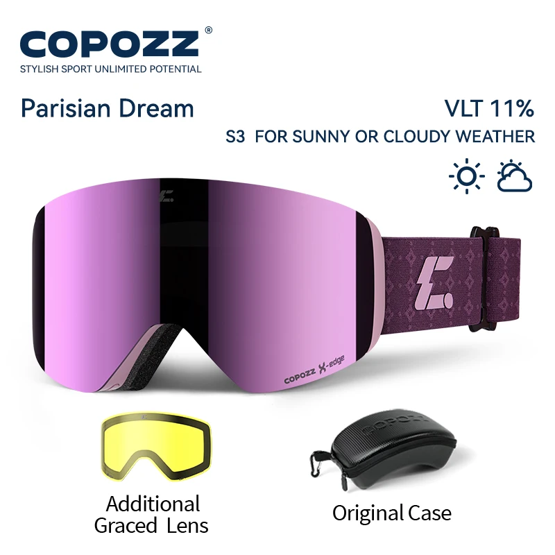 COPOZZ X-edge Skibrille mit magnetischer Scheibe – Bild 13