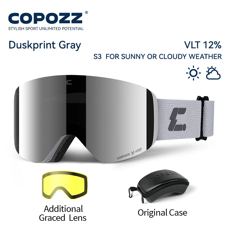 COPOZZ X-edge Skibrille mit magnetischer Scheibe – Bild 9