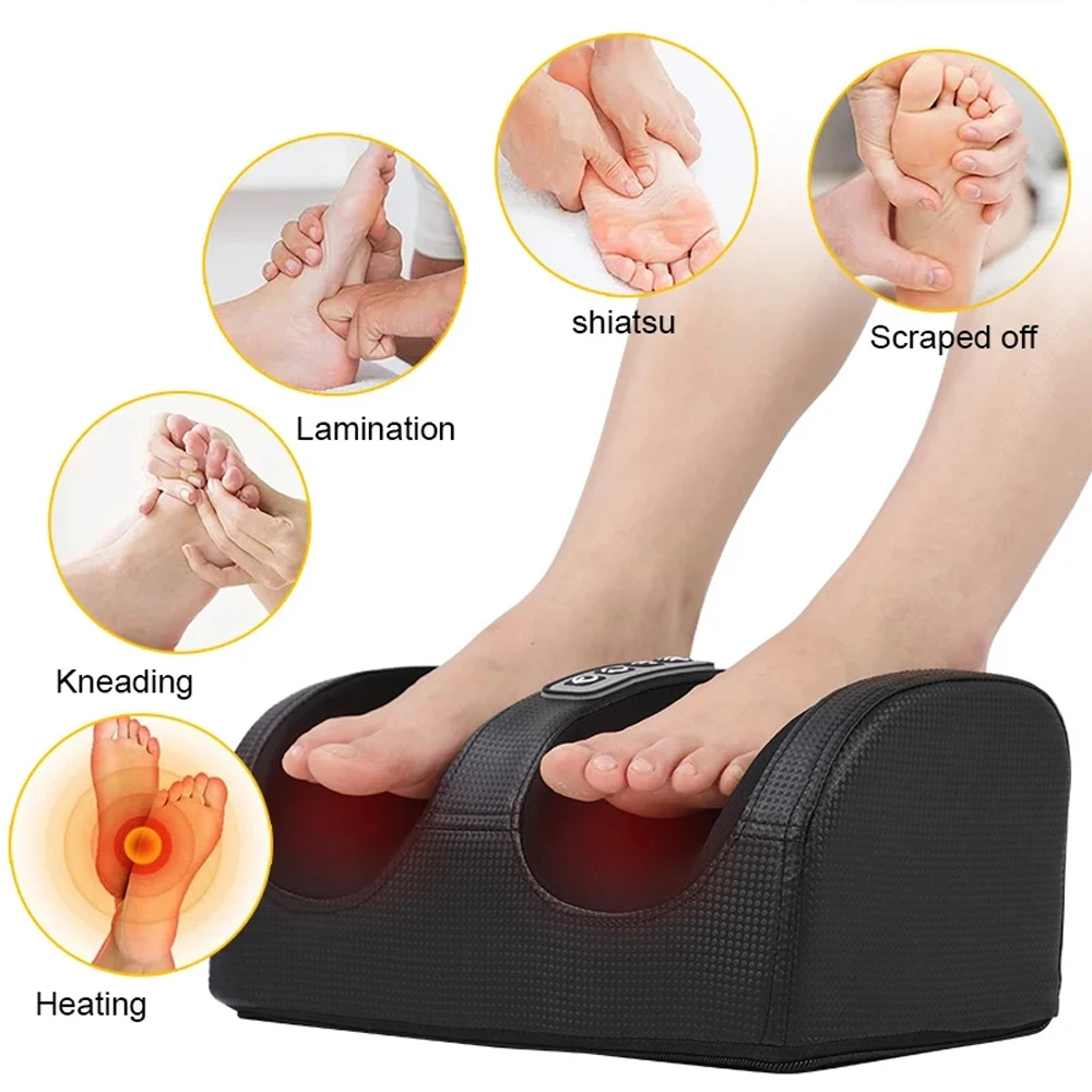 Elektrisches Fußmassagegerät mit Wärmefunktion und Massage-Rollen – Bild 3