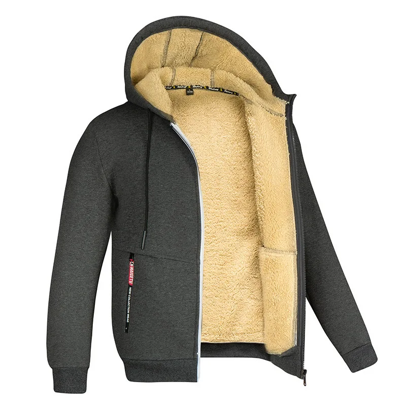 Warme Unisex Teddy-Fleecejacke mit Kapuze – Bild 13