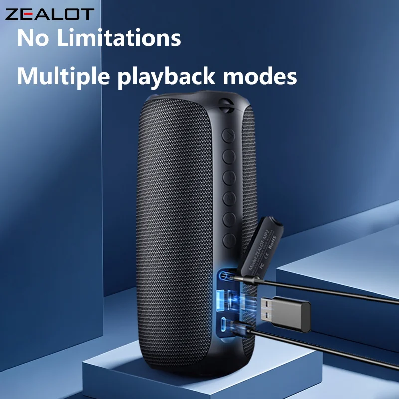 ZEALOT MP2 Bluetooth Lautsprecher – tragbare Musikbox mit 20 W – Bild 5