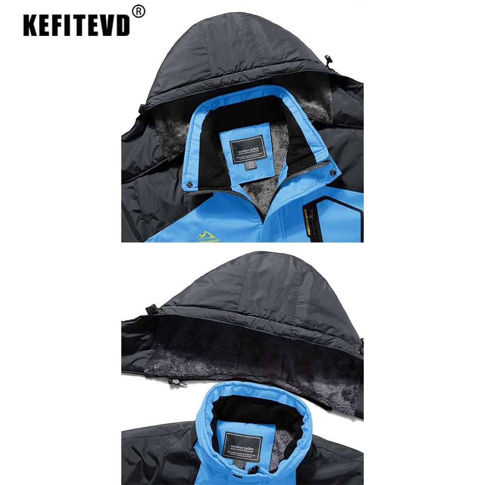 KEFITEVD Herren-Skijacke mit Fleecefutter – Bild 5