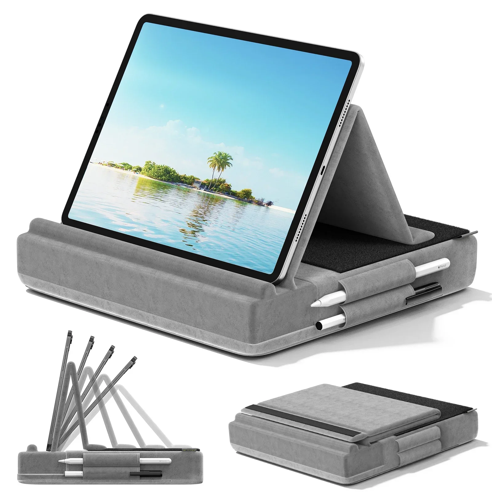 Weiche Tablet-Kissenhalterung mit Stiftfach – Bild 7