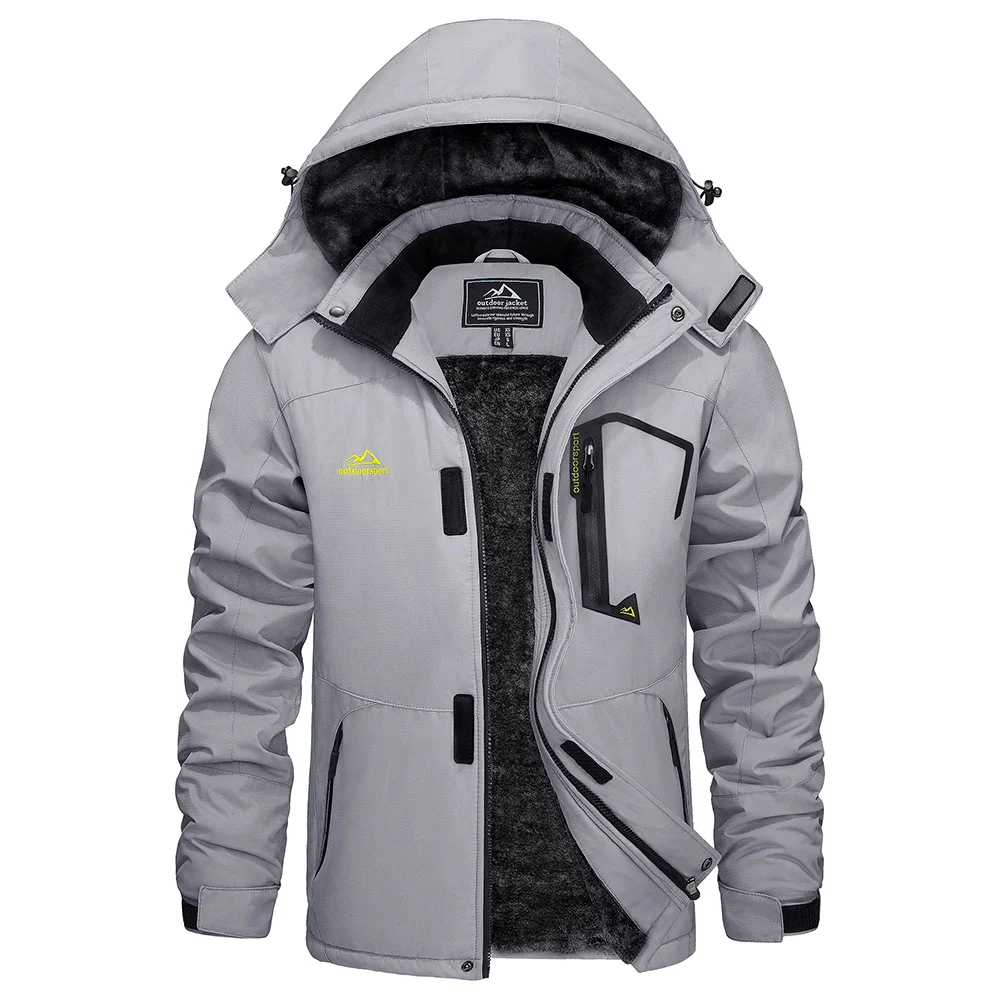 KEFITEVD Herren-Skijacke mit Fleecefutter – Bild 21
