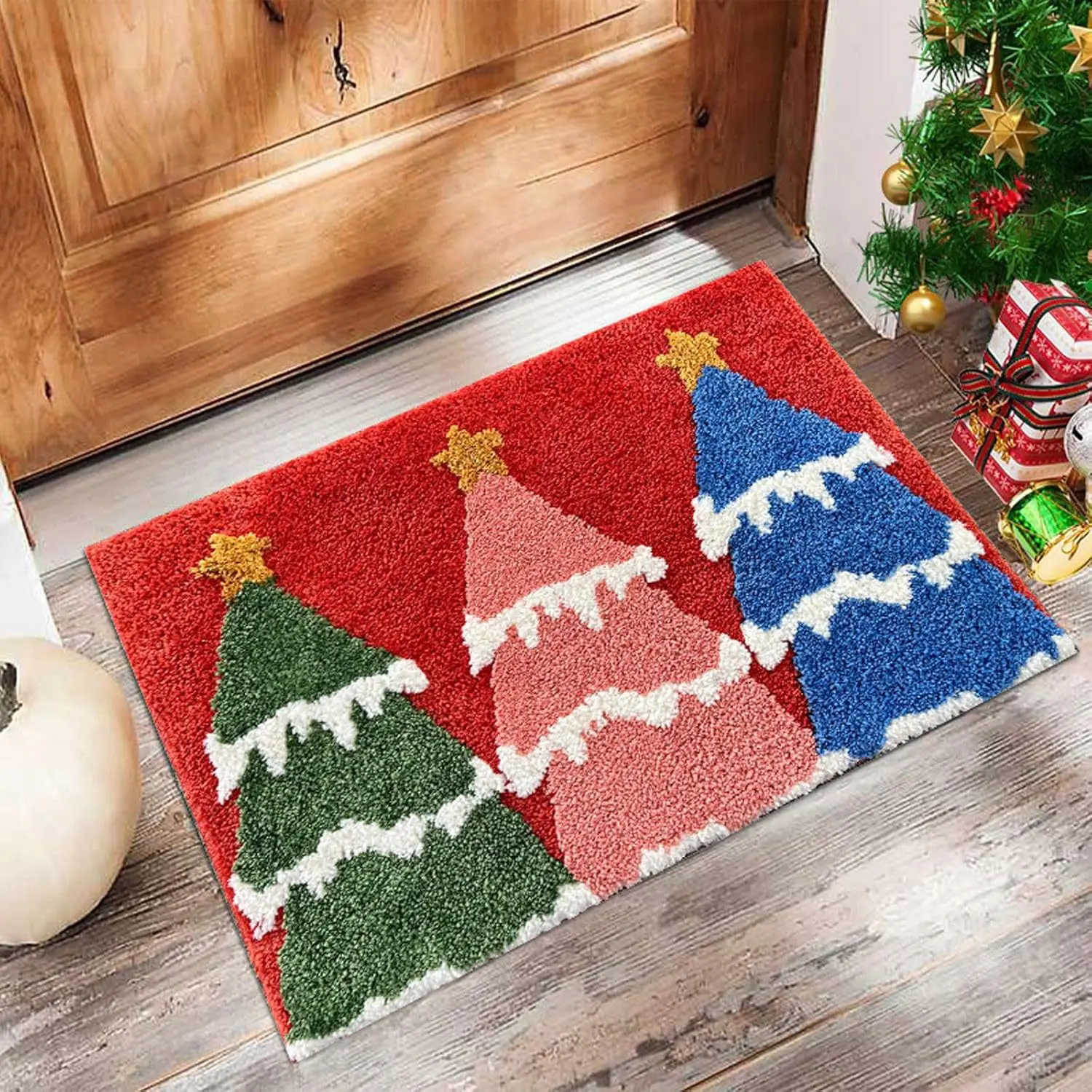 Weihnachts-Fußmatte mit rutschhemmender Rückseite – Bild 7