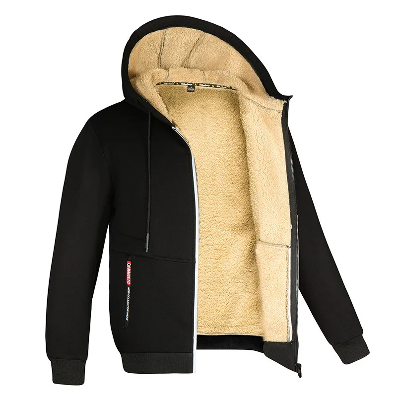 Warme Unisex Teddy-Fleecejacke mit Kapuze – Bild 11