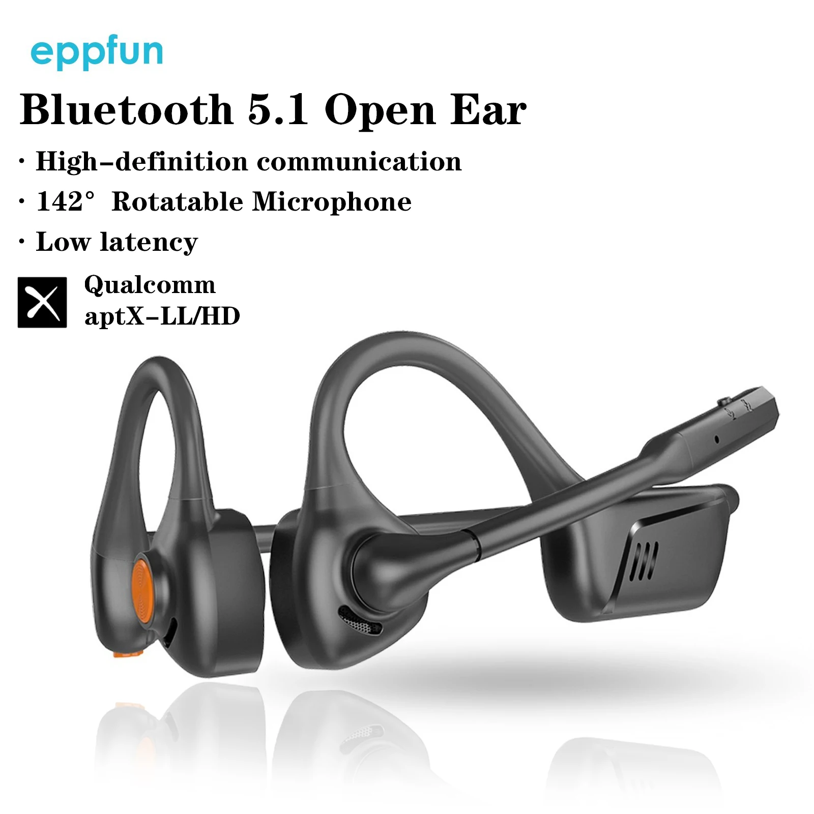 eppfun Open-Ear Bluetooth-Kopfhörer mit Mikrofon – Bluetooth 5.1