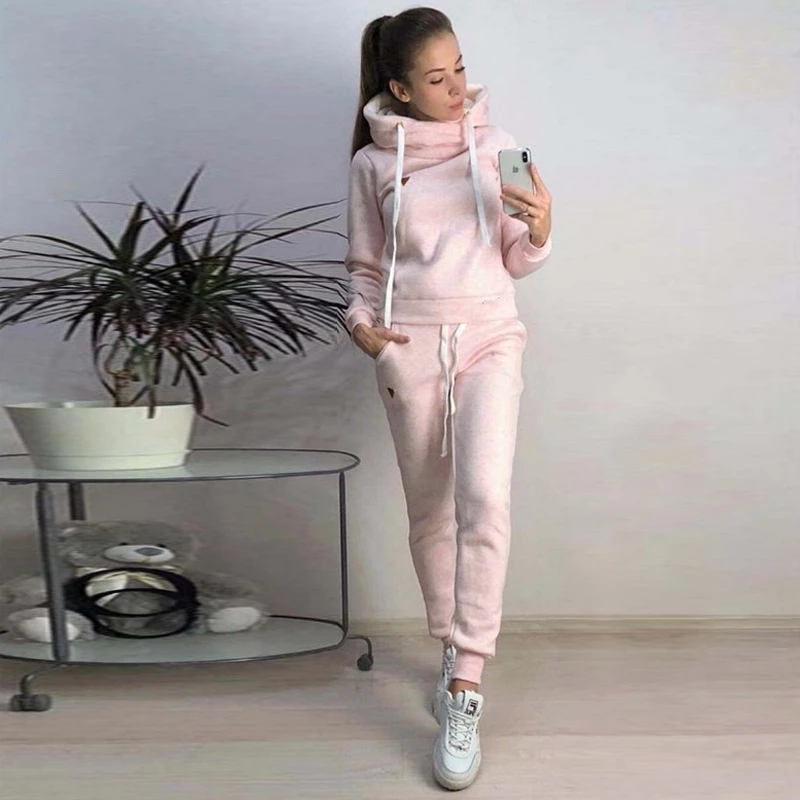 Damen Jogginganzug 2-teilig mit Hoodie – Bild 2