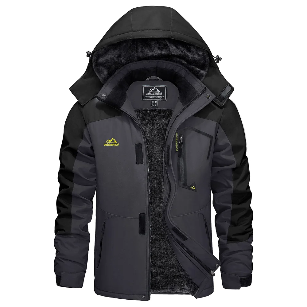 KEFITEVD Herren-Skijacke mit Fleecefutter – Bild 8