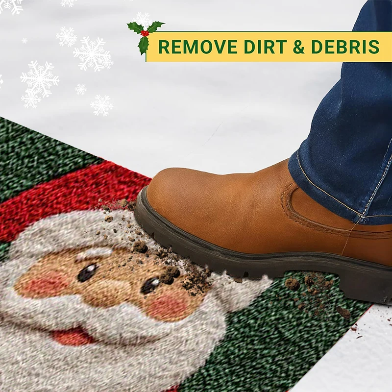 Weihnachts-Fußmatte mit rutschhemmender Rückseite – Bild 3