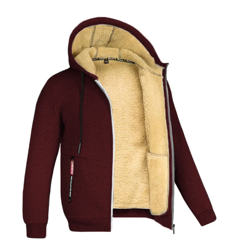 Warme Unisex Teddy-Fleecejacke mit Kapuze – Bild 10
